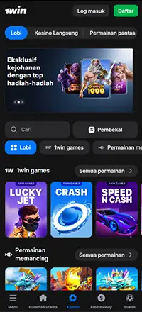 Overview of the 1win Casino Interface.