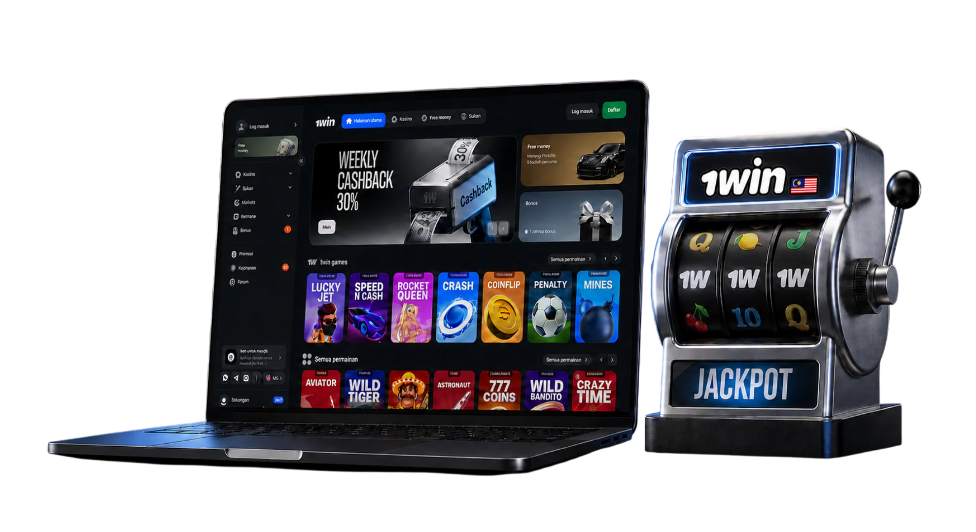 Play at the official 1win casino in Malaysia.